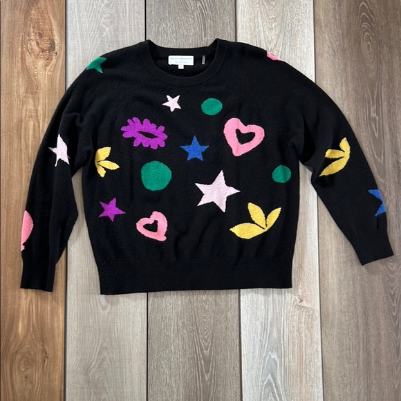 White + Warren Colorful Patterned Women's Sweater, Large - Picture 2 of 5